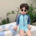 2026 Children's Boys' One-Piece Long-Sleeve Swimsuit Cartoon Cute Sun-Protective Baby Swimwear For Older Kids Beachwear_desvips.com