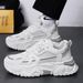 New Fashion Mens Thick Sole Platform Sneakers Breathable Mesh Lightweight Low Top Dad Casual Sports Walking Shoes_desvips.com