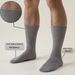6Pairs Comfortable And Supportive Diabetic Socks For Men Moisture Wicking Fabric Non-binding Top Business Socks_desvips.com
