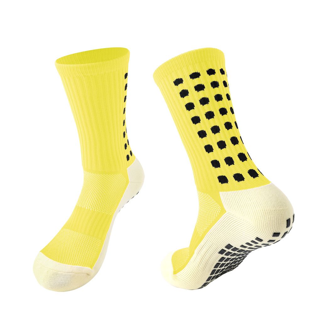 Men's mid Calf Iron on Anti-Slip Soccer Socks Terry Cloth Bottom Sports Sweat Wicking Factory Wholesale_desvips.com