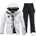 001 New Set For Men Women Couples Snowboard And Jacket Pants Warm Thickened Korean Style Ski Suit_desvips.com