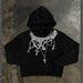 2025 American Style Zipper Sweatshirt Gothic Chain Print Hoodie Casual Jacket_desvips.com
