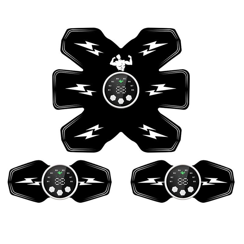 EMS Sticker Lazy Muscle Training Artifact Vibration Shaping Home Massager Abdominal Fitness Device_desvips.com