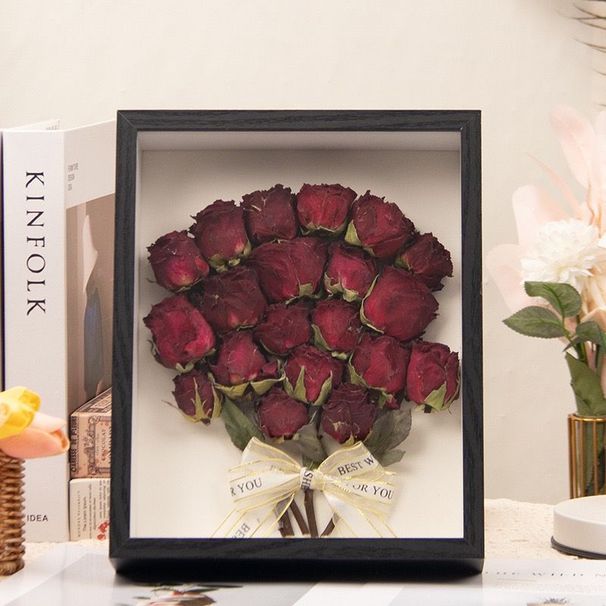 Finished Picture Frame With Real Dried Flowers, And Preserved Flower Bouquets For Birthdays, Teacher's Mother's Day, 520_desvips.com