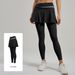 PeakGo PeakGo Juyitang Color Block Two-Piece Skirt High Waist Tummy Control Slimming Fitness Outerwear Anti-Exposure Yoga Pants_desvips.com