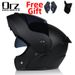 Men's Orz Flip Up Bicycle Helmet Full Face Winter Cap Electric Car Half Helmet Universal Four Seasons_desvips.com