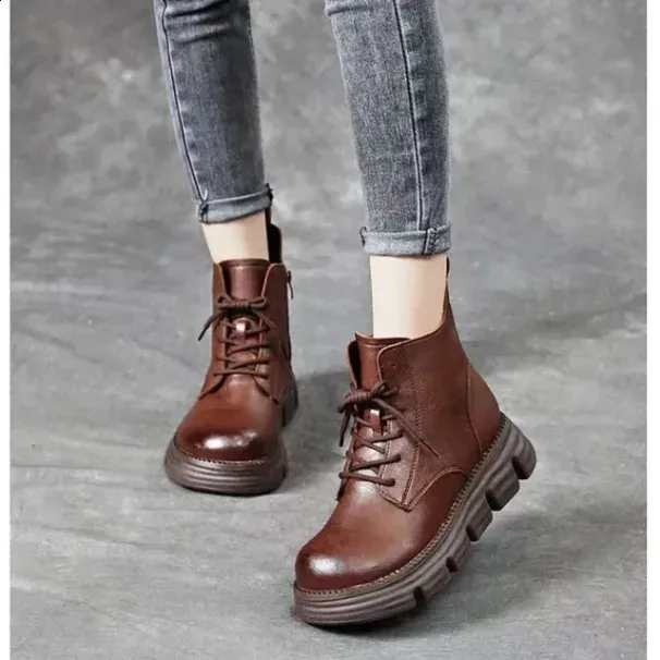 Martin Womens Thick Sole Autumn/winter Petite Slimming Fashionable Heightened Rubber Boots For Women 240719_desvips.com