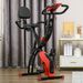 HOMCOM Foldable Exercise Bike, 8 Levels Of Magnetic Resistance, Hand Pulse Sensors_desvips.com