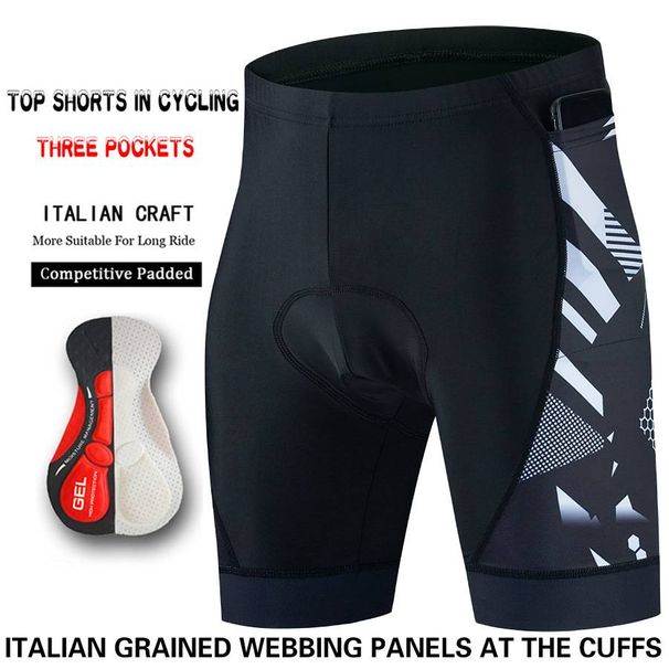 Men's New Cycling Jersey Shorts, Summer Quick-drying Breathable 3-pocket Tight Silicone Seat Cushion_desvips.com