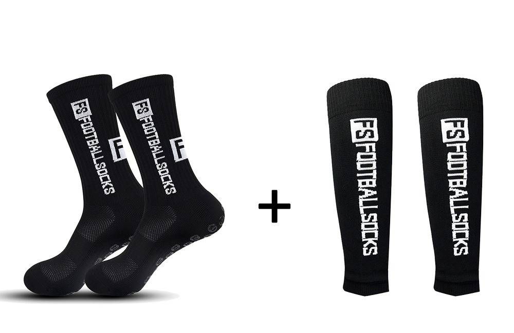 Football Protective Gear Set Anti-Slip Socks With Dotted Grip Shin Guards And Leg Sleeves For Soccer Complete Equipment For Adults And Youth_desvips.com