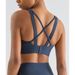 Custom Fixed Chest Pad Running Shock Absorption Sports Fitness Shockproof Gathered Cross Back Beauty Bra_desvips.com