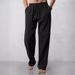 2024 Men's Large Loose Casual Linen Breathable Sports Pants Men_desvips.com