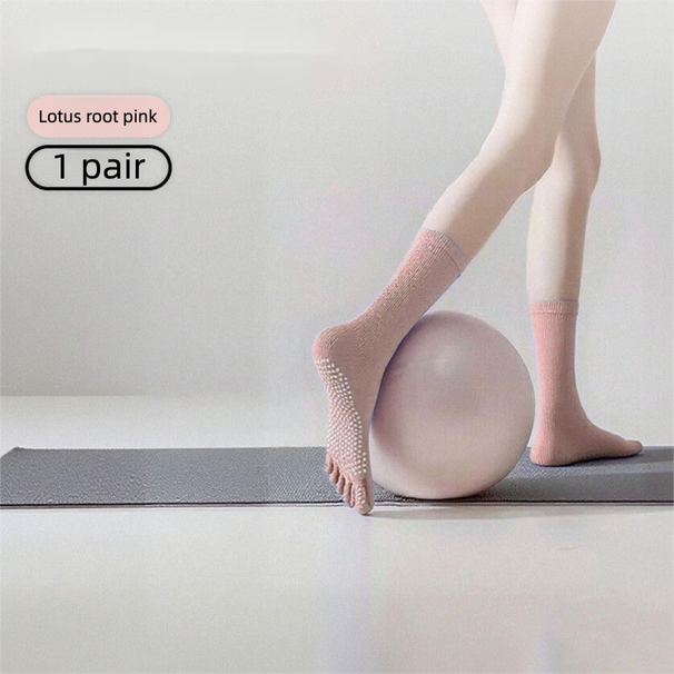 Non-Slip Professional Yoga Pilates Five-Toe Sports Fitness Indoor Dancing Spring Summer Split Toe Socks_desvips.com