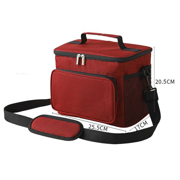 Large Insulated Cooler Bag 20L Waterproof Oxford Picnic Tote With Thick Thermal Layer Handheld Shoulder Strap_desvips.com