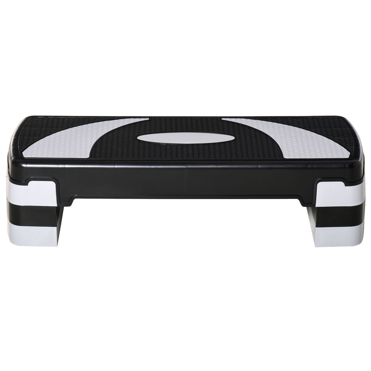 Stepper Da Aerobica Regolabile In Altezza 10-15-20 Cm Antiscivolo, Nero E Grigio_desvips.com