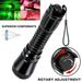 Red Light Magnetic Control Rotary Switch Flashlight Green Light Dust Detection Outdoor Searchlight Stepless Dimming_desvips.com