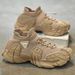 Cross-Border Men's New Thick-Soled Lightweight Flyknit Sock Mouth Casual Shoes Youth Fashion Color-Block Sneakers_desvips.com