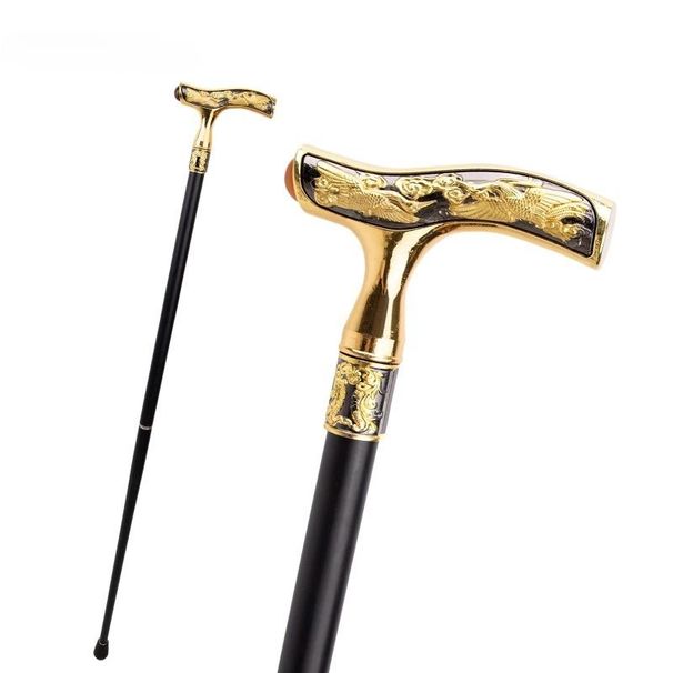 Crane Walking Cane Orange Gemstone Fashion Decorative Walking Stick Gentleman Elegant Cosplay Cane Knob Crosier 93cm_desvips.com