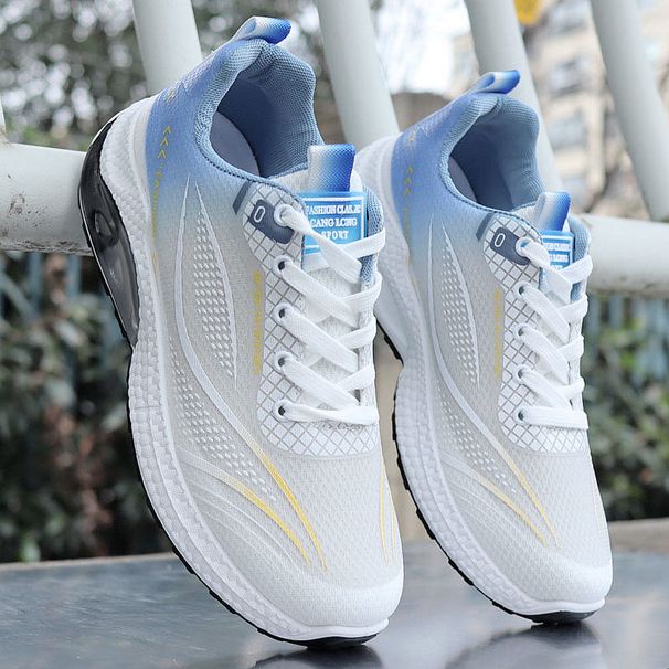 RenMou Men's 2024 Summer New Ice Silk Mesh Breathable Sports Men's Non Slip Running Soft Soled Casual Dad Shoes Exclusive Supply_desvips.com