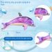 Kids Inflatable Sea Animal Ride-On - Thickened Purple Starry Dolphin Pool Float For Children Outdoor Water Play Toy With Safety Handles_desvips.com