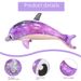 Kids Inflatable Sea Animal Ride-On - Thickened Purple Starry Dolphin Pool Float For Children Outdoor Water Play Toy With Safety Handles_desvips.com