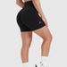 High Waisted Push Up Short Women's Fashion Shorts Breathable Ruffled Hip Sports Running Elastic Active_desvips.com