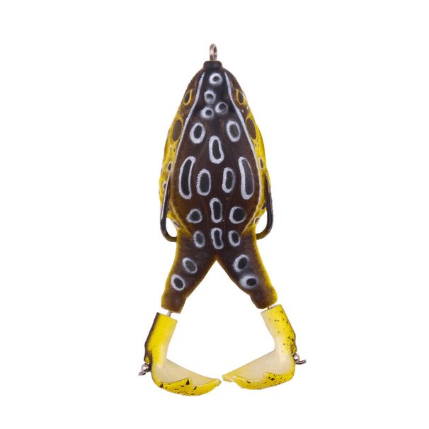 1PCS 10CM 16.6G Frog Lure Double Propeller Legs Silicone Soft Baits Topwater Wobblers Artificial Bait For Bass Catfish Fishing_desvips.com