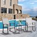 Vongrasig 3-Piece Outdoor Rocking Bistro Set With Textilene Fabric, Includes Two Rocker Chairs And A Glass Table, Suitable For Patio, Lawn, Garden, Ba_desvips.com