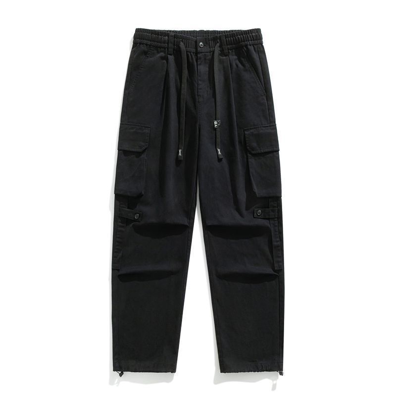 001 Vintage Men's Sports Loose Straight Wide-Leg Cargo Tactical Style Outdoor Hiking Unisex Casual Long Pants_desvips.com