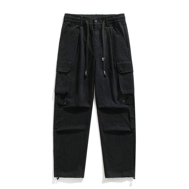 001 Vintage Men's Sports Loose Straight Wide-Leg Cargo Tactical Style Outdoor Hiking Unisex Casual Long Pants_desvips.com