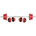 Set Bilanciere E Dischi 65kg Totali Per Workout In , In Metallo, Sabbia Di Ferro E Gomma, Rosso_desvips.com