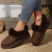 hot Free Shipping Designer Slippers For Woman Autumn And Winter New Style Indoor Outdoor Snow Boots Wear Warm Brown_desvips.com
