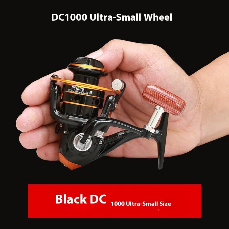 All-Metal Spinning Fishing Reel With DC Technology - Lightweight & Durable For Freshwater & Saltwater Fishing (1000-12000 Series, Black/Gold)_desvips.com