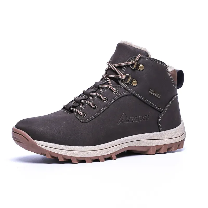 Large Size Winter High-Top Unisex Warm Cotton Sneakers Non-Slip Outdoor Snow Boots & Hiking Shoes Comfortable Men's_desvips.com