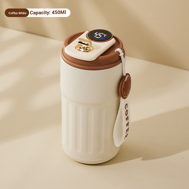 Intelligent Temperature Display 316 Stainless Steel Thermos Cup For Men And Women High-value Coffee Portable Water Cup 450ml_desvips.com