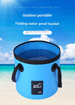 Outdoor Camping Fishing Waterproof Bucket PVC Portable Folding Bucket Bag Household Foot Soaking Bucket_desvips.com