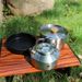Leaftour Stainless Steel Camping Cookware Set Kettle Pot Pan - Outdoor Cooking Essentials For 2-3 Person_desvips.com