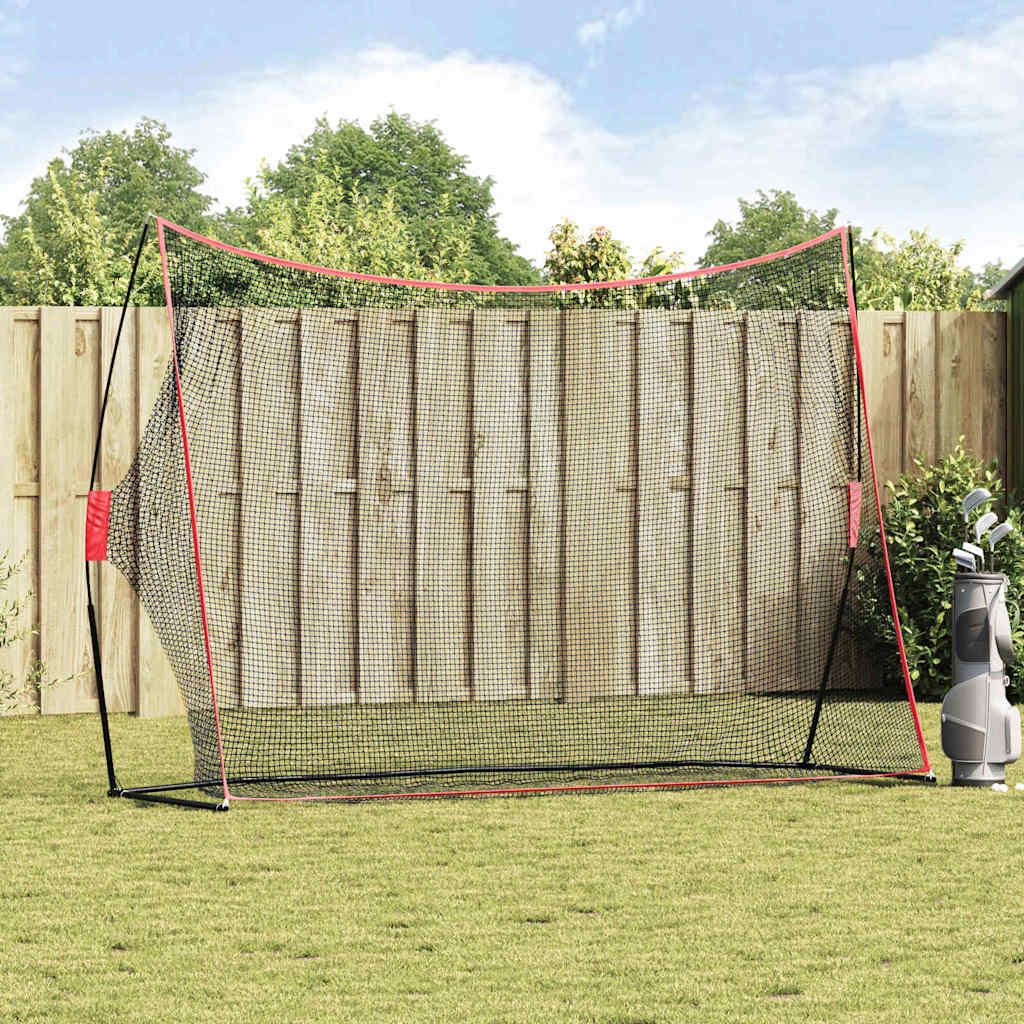 Golf Hitting Net - Durable Polyester Design - Spacious Frame For Home Practice - Black & Orange - Includes Carry Bag & Ground Stakes_desvips.com