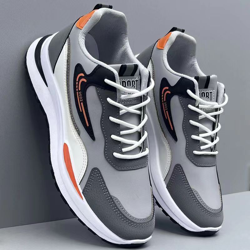 Spring And Autumn New Large Size Sports Mesh Breathable Black Men's Casual Shoes_desvips.com