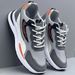 Spring And Autumn New Large Size Sports Mesh Breathable Black Men's Casual Shoes_desvips.com