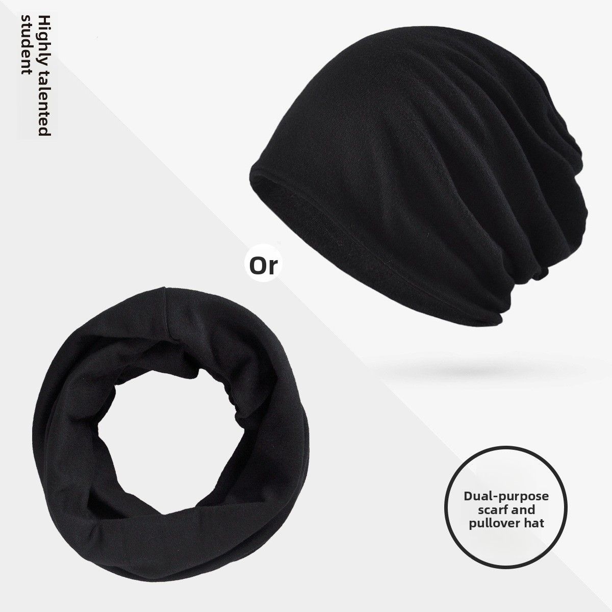 Winter Pullover Hat For Men And Women, Cotton Solid Color, Versatile, Face Slimming, Windproof, Warm, Beanie, Slouchy_desvips.com
