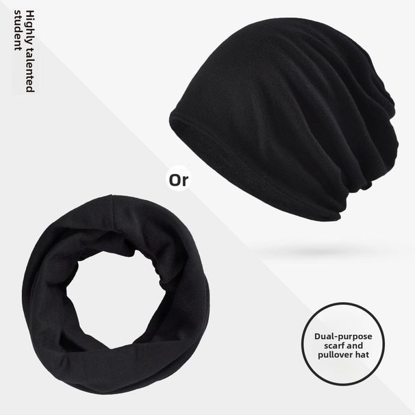 Winter Pullover Hat For Men And Women, Cotton Solid Color, Versatile, Face Slimming, Windproof, Warm, Beanie, Slouchy_desvips.com