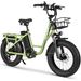 PHILODO T1 Electric Cargo Bike, 48V 20Ah Battery, Front Basket & Rear Rack With Turn Signals_desvips.com