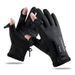 Flip-top Switch Winter Gloves, Fleece-lined, Touch-screen, Warm, Non-slip, For Outdoor Cycling, Waterproof, Windproof, For Electric Bikes And Bicycles_desvips.com