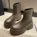 Women Thick For Long Platform Sole Heels Womens Winter Motorcycle Knee High Boots Punk Elastic Ladies Shoes 2_desvips.com