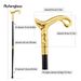 Golden Luxury Curve Line Knob Crosier 93cm Decorative Cane For Halloween For Cosplay And Parties, For Cosplay & Party_desvips.com