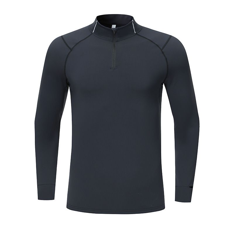KOOSSOASIS Autumn/Winter New Arrival Stand Collar Casual Outdoor Comfortable Sports Top, Running Fitness Sports Quick-Drying Long-Sleeved Men's Shirt_desvips.com