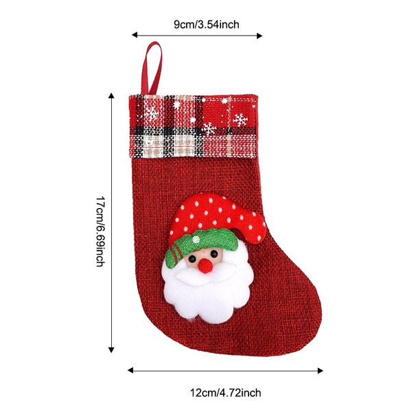 001 New Stockings Supplies Christmas Tree Decoration Pendants Santa Claus Gift Bags Small Socks_desvips.com