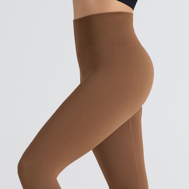 European And American Large Size Yoga Clothes Seamless Thread Yoga Pants Women's Trousers Peach Hips No Embarrassing Line Sports Hip Pants_desvips.com