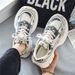 Spring 2025 New Breathable Mesh Sports For Men, Korean Version Versatile Thick Sole Casual Running Dad Men's Shoes_desvips.com